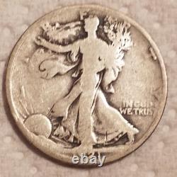 1921 D Walking Liberty Half Dollar Silver 50 Cents 1/2 $1 VERY GOOD VG NICE