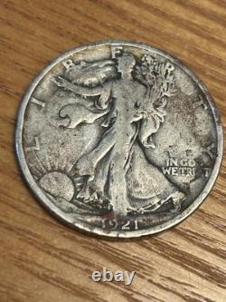 1921 D Walking Liberty Silver Half Dollar 50C Great Detail Walker Coin