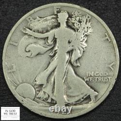 1921 D Walking Liberty Silver Half Dollar 50C (Highly Sought Key Date!)