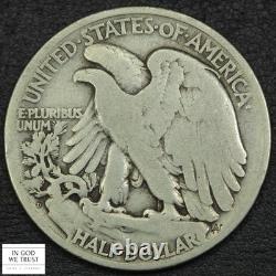 1921 D Walking Liberty Silver Half Dollar 50C (Highly Sought Key Date!)
