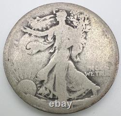 1921-D Walking Liberty Silver Half Dollar 50c, Denver Sought Key Date FR Lowball