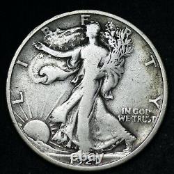 1921-D Walking Liberty Silver Half Dollar CHOICE FINE FREE SHIPPING E386 GNBM