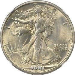 1921-D Walking Liberty Silver Half Dollar MS64+ NGC
