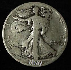 1921-D Walking Liberty Silver Half Dollar RARE Key-Date G-VG GOOD-VERY GOOD
