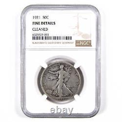 1921 Liberty Walking Half Dollar F Fine Details 90% Silver 50c US Coin