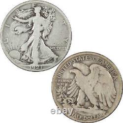 1921 Liberty Walking Half Dollar VG Very Good 90% Silver 50c US Coin Collectible