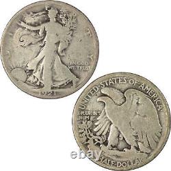 1921 Liberty Walking Half Dollar VG Very Good 90% Silver 50c US Coin Collectible