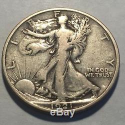 1921-P Walking Liberty Silver Half Dollar Very Fine