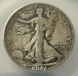 1921-S 50C Walking Liberty Half Dollar ANACS VG8