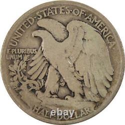 1921 S Liberty Walking Half Dollar F Fine 90% Silver 50c SKUI10081