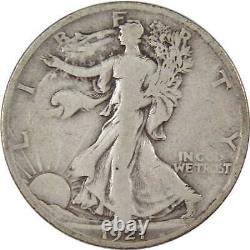 1921 S Liberty Walking Half Dollar F Fine 90% Silver 50c SKUI1058