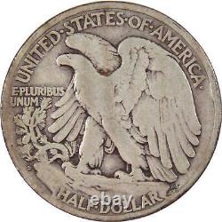 1921 S Liberty Walking Half Dollar F Fine 90% Silver 50c SKUI1058
