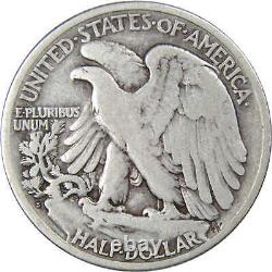 1921 S Liberty Walking Half Dollar F Fine 90% Silver 50c US Coin Collectible