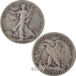 1921 S Liberty Walking Half Dollar F Fine Silver 50c Coin SKUI18062