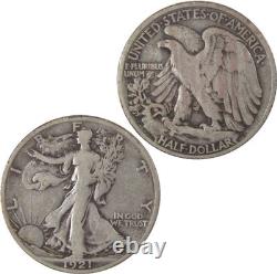 1921 S Liberty Walking Half Dollar F Fine Silver 50c Coin SKUI18062