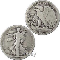 1921 S Liberty Walking Half Dollar VG Very Good 90% Silver 50c US Coin