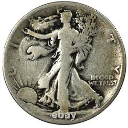 1921-S San Francisco Walking Liberty Silver Half Dollar 50C Very Good VG+