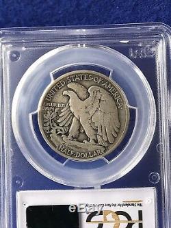 1921-S WALKING LIBERTY HALF DOLLAR 50c SEMI-KEY COIN PCGS F12 FINE