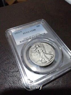 1921-S WALKING LIBERTY HALF DOLLAR 50c SEMI-KEY COIN PCGS VG 8 VERY GOOD