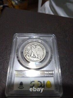 1921-S WALKING LIBERTY HALF DOLLAR 50c SEMI-KEY COIN PCGS VG 8 VERY GOOD