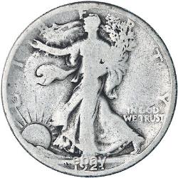 1921 S Walking Liberty Half Dollar 90% Silver Good GD Cleaned See Pics E007