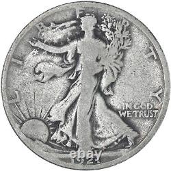 1921 S Walking Liberty Half Dollar 90% Silver Good GD See Pics Q895