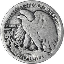 1921 S Walking Liberty Half Dollar 90% Silver Good GD See Pics R477