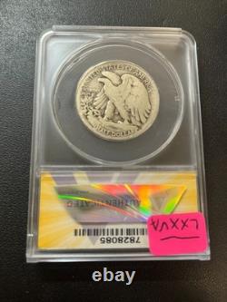 1921 S Walking Liberty Half Dollar Anacs G-6 Key Date Silver Slabbed 50c