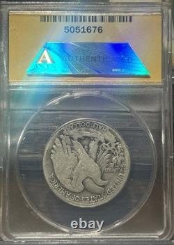 1921 S Walking Liberty Half Dollar Anacs G-6 Key Date Silver Slabbed 50c