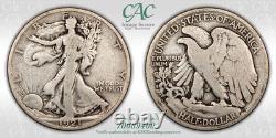 1921-S Walking Liberty Half Dollar, Original Key Date, Looks Better, CAC VG8