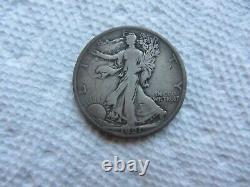 1921-S Walking Liberty Half Dollar Rare Key Date Fine / VF Detail Small Dig Obv