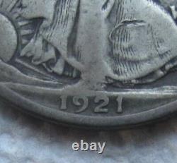 1921-S Walking Liberty Half Dollar Rare Key Date Fine / VF Detail Small Dig Obv