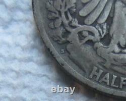 1921-S Walking Liberty Half Dollar Rare Key Date Fine / VF Detail Small Dig Obv