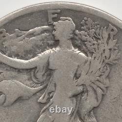 1921 S Walking Liberty Half Dollar, VG-VG+, scratched