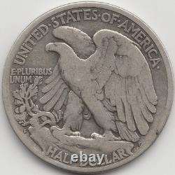 1921 S Walking Liberty Half Dollar, VG-VG+, scratched