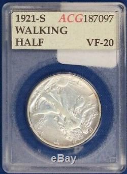 1921-S Walking Liberty Half In Off Brand Holder. ET1084A/BUH