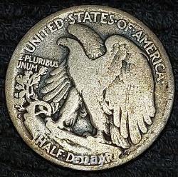 1921-S Walking Liberty Silver Half Dollar 50 Cents VG-F Scarce Date 548,000