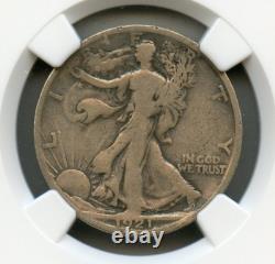 1921 S Walking Liberty Silver Half Dollar NGC VG 8