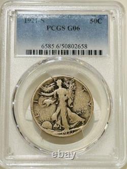 1921 S Walking Liberty Silver Half Dollar PCGS G6 Mintage 548k