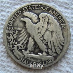 1921-S Walking Liberty Silver Half Dollar Rare Key Date San Francisco Fine