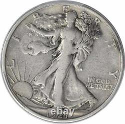 1921-S Walking Liberty Silver Half Dollar VF25 PCGS