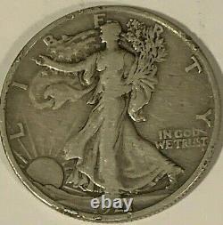 1921 S Walking Liberty silver half dollar, VF, SCARCE DATE