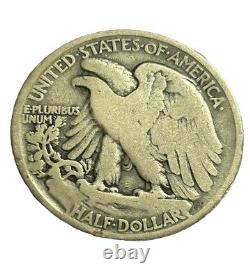 1921 Walking Liberty Half Dollar, Circulated, KEY DATE