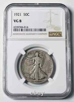 1921 Walking Liberty Half Dollar NGC VG-8