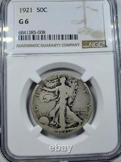 1921 Walking Liberty Half Dollar Ngc G6