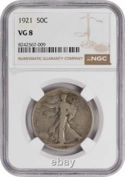 1921 Walking Liberty Half Dollar VG08 NGC