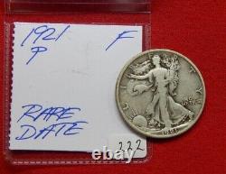 1921 Walking Liberty Silver Half Dollar 50c Key Date Free USA Shipping