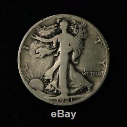 1921-d 50c Walking Liberty Half Dollar Tough Date Denver Coin