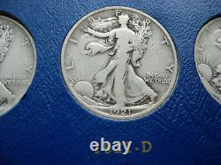 1921-d Fine Better Date Walking Liberty Silver Half Dollar L96