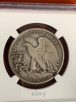 1921-d Walking Liberty Silver Half Dollar Ngc Vf 30